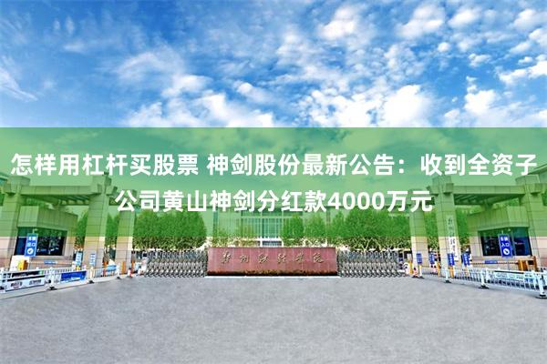 怎样用杠杆买股票 神剑股份最新公告：收到全资子公司黄山神剑分红款4000万元