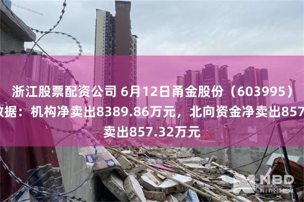 浙江股票配资公司 6月12日甬金股份（603995）龙虎榜数据：机构净卖出8389.86万元，北向资金净卖出857.32万元