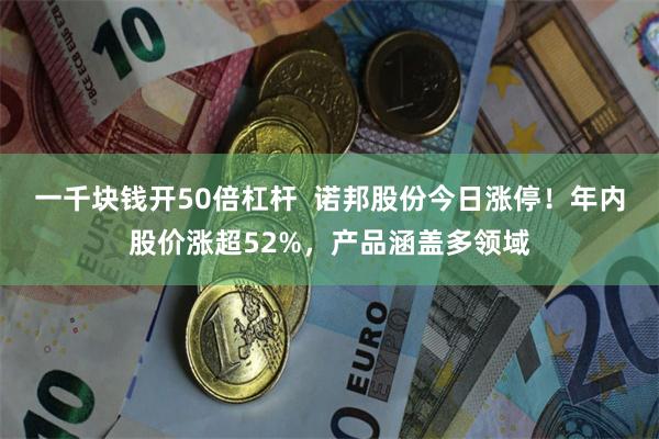 一千块钱开50倍杠杆  诺邦股份今日涨停！年内股价涨超52%，产品涵盖多领域