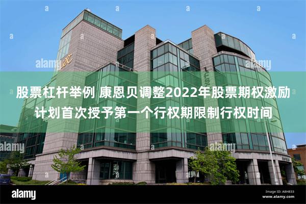 股票杠杆举例 康恩贝调整2022年股票期权激励计划首次授予第一个行权期限制行权时间