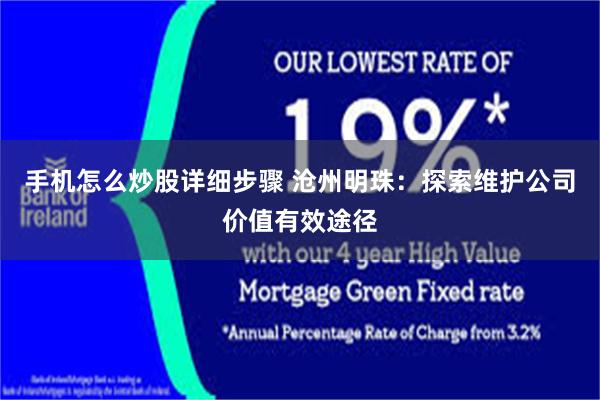 手机怎么炒股详细步骤 沧州明珠：探索维护公司价值有效途径