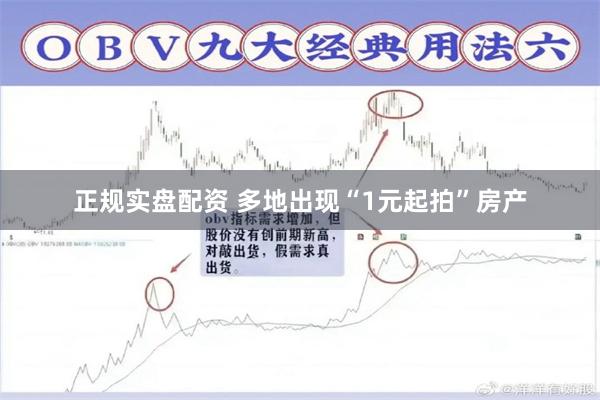 正规实盘配资 多地出现“1元起拍”房产
