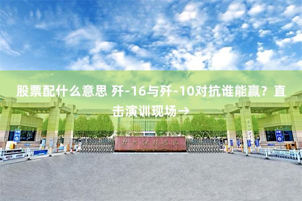 股票配什么意思 歼-16与歼-10对抗谁能赢？直击演训现场→
