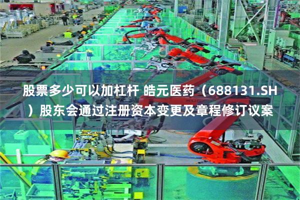 股票多少可以加杠杆 皓元医药（688131.SH）股东会通过注册资本变更及章程修订议案
