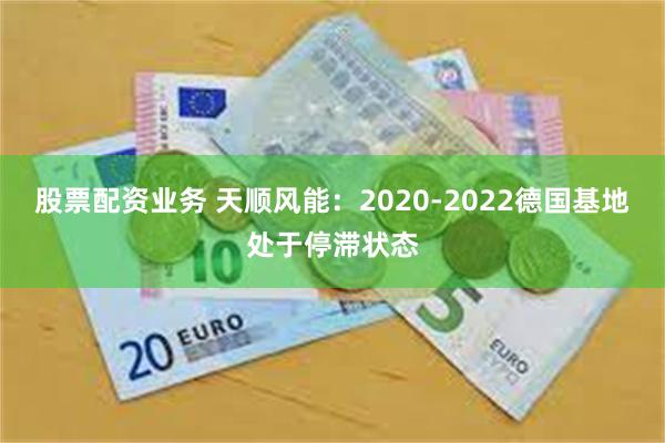 股票配资业务 天顺风能：2020-2022德国基地处于停滞状态