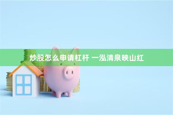 炒股怎么申请杠杆 一泓清泉映山红